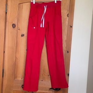 Red Kade scrub pants, XS regular